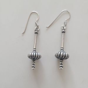 Swedish Silver "Genie Bottle" Dangle Earrings